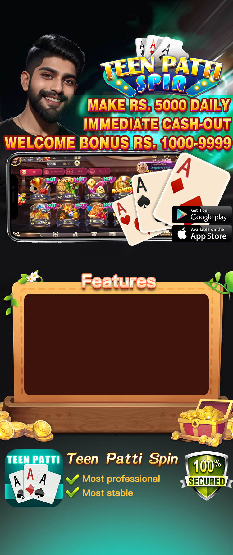 3 Patti Spin APK Download – Dragon Tiger Game App