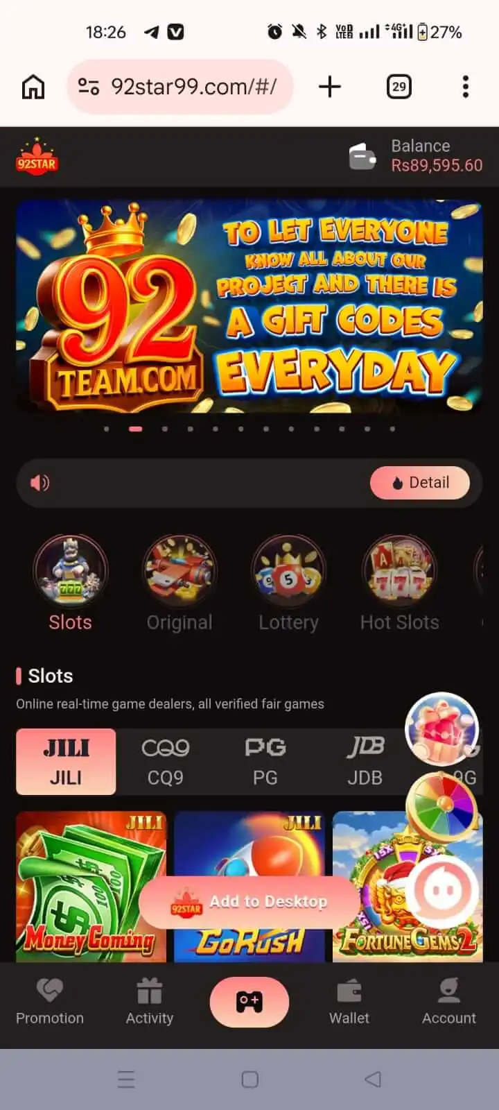 92 PK Win Game APK Download for Android