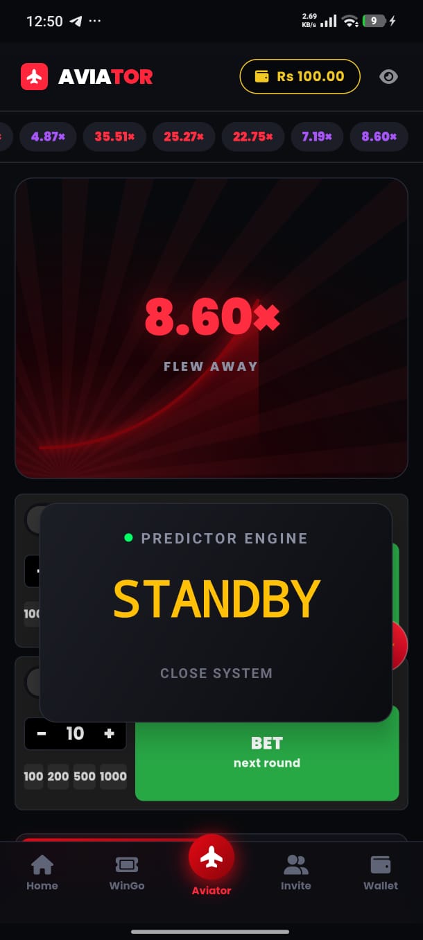 Aviator Hack Screenshot
