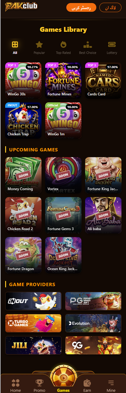 Download Pakclub24 App — Play Wingo, Slots & Win Daily Rewards