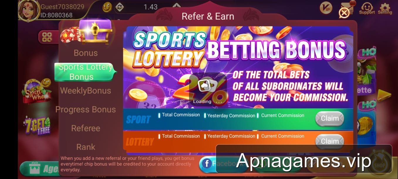 Teen Patti No 1 20 percent sports betting and dear lottery agent commission portal