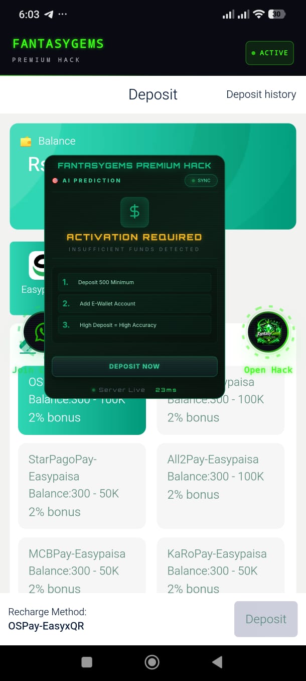 Wingo Hack Panel: FantasyGems Color Prediction Tool